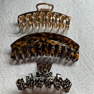Set of Three Stylish Hair Clips